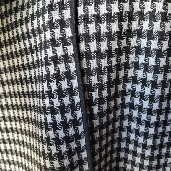 Jones New York Houndstooth Jacquard Top Women's Med Black White Multi 3/4-Sleeve - Picture 11 of 12